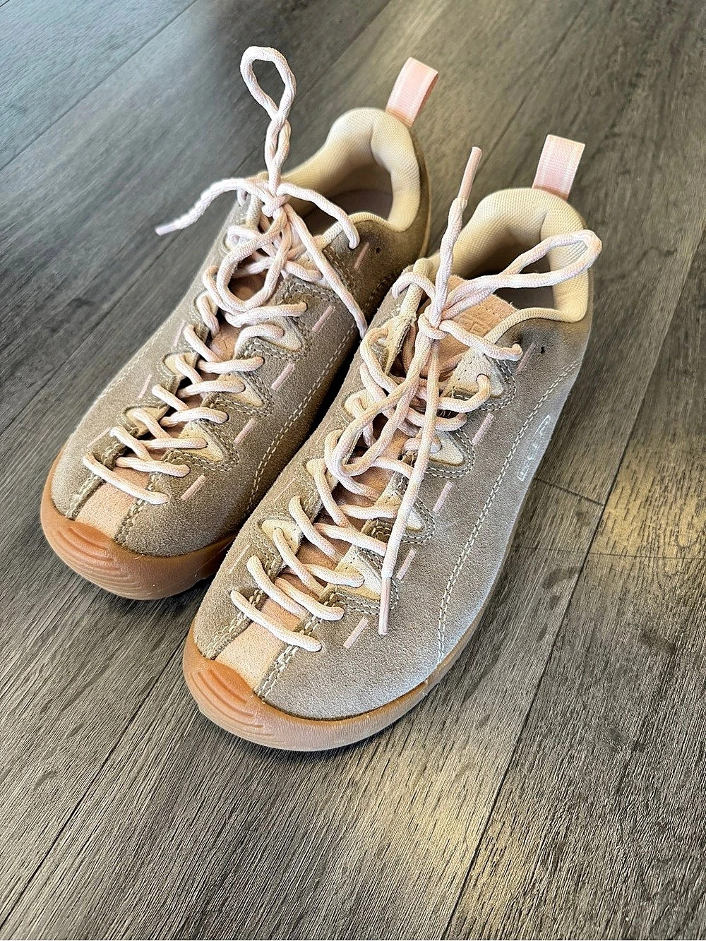 KEEN Jasper Suede Sneakers Gray & Pink US 8.5